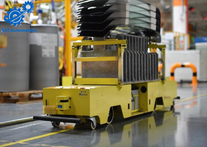 Large Load Capacity AGV Autonomous Guided Vehicle Carbon Steel With Powder Coating