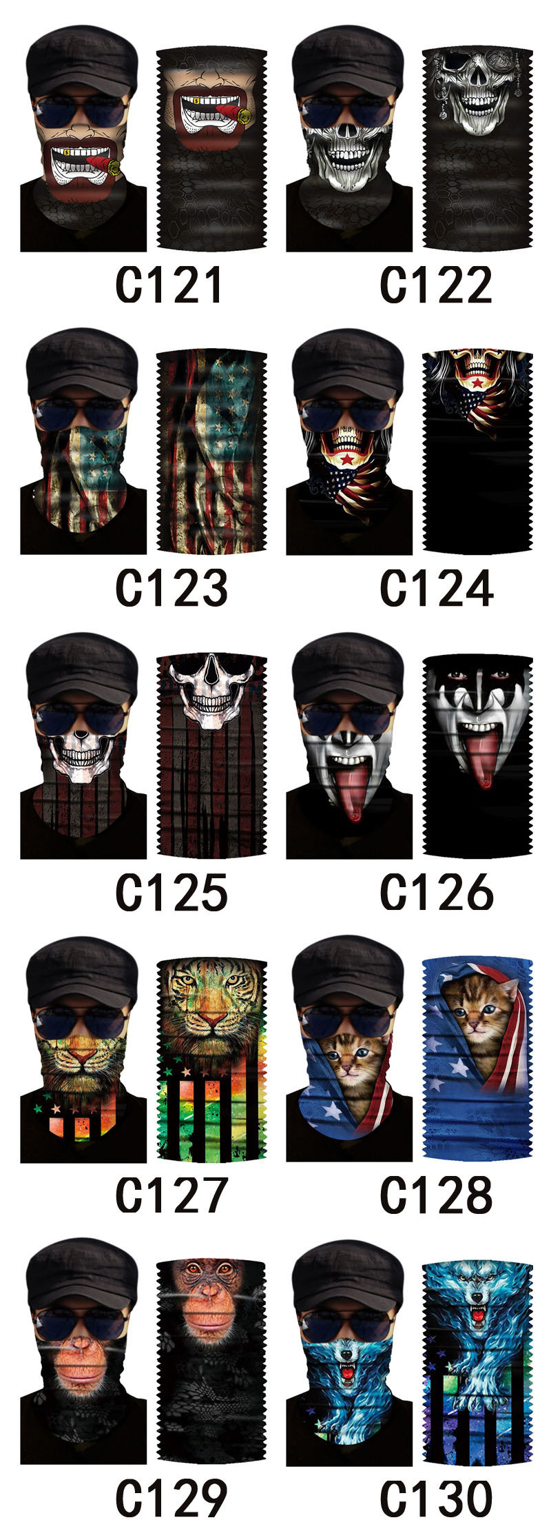 Nylon Ear Loops Balaclava Bicycle Multifunctional Headwear