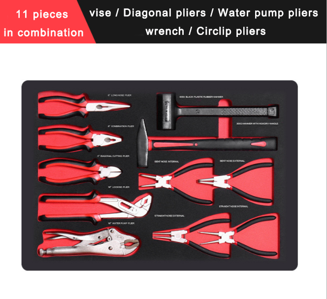 247 Pieces Hand Tools Set High Quality Multi-function 7 Drawer Tool Cabinet