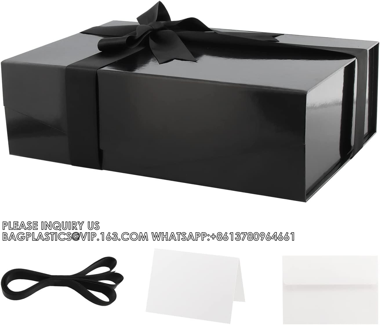 Groomsmen Proposal Boxes, Magnetic Closure Rectangle Collapsible Boxes For Gift Packaging (Matte Black)