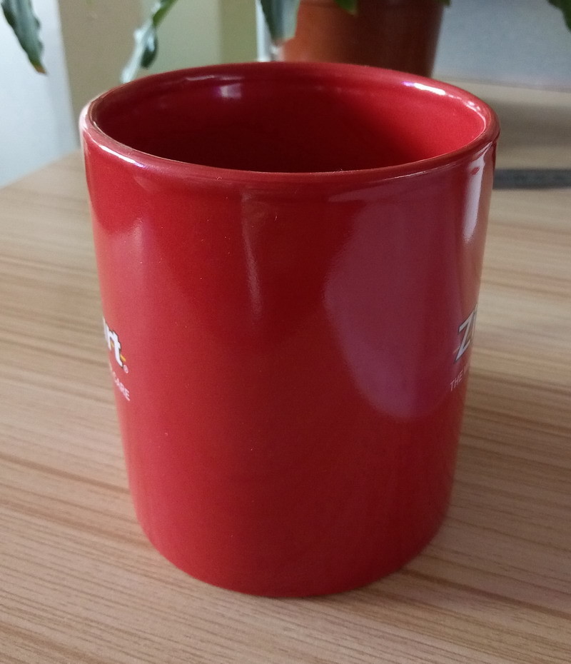 Customized Logo Glazed Red Colour Changing Mug Water Transfer Printing Decoration