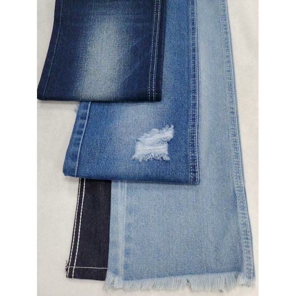 70%Cotton 10.3oz Denim Fabric With 10*10 Construction Dark Indigo Stretch Free For Jeans