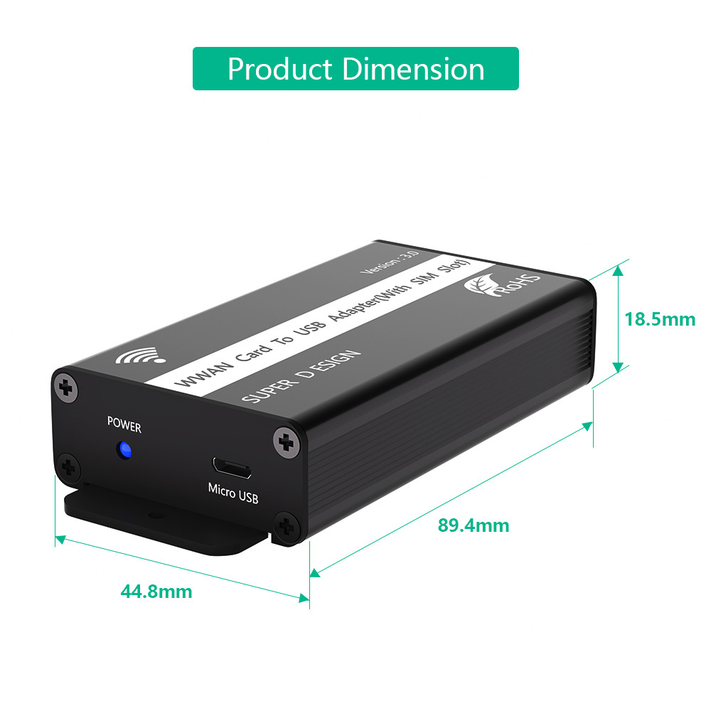 NGFF(M.2) B-key Module To USB Adapter With SIM Card Slot For WWAN/LTE/4G Module Wireless Network Card Adapter