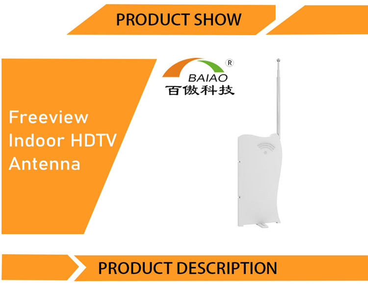 DVB-T2 Digital Tv Antenna Adapter Amplified Hd Digital Tv Antenna Tv Antena Antenna Indoor 70*240mm BAIAO or OEM BIO-V150 2-3dbi