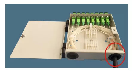 Mini Wall Mount 4 Port Fiber Termination Box SC Clamshell FTTD