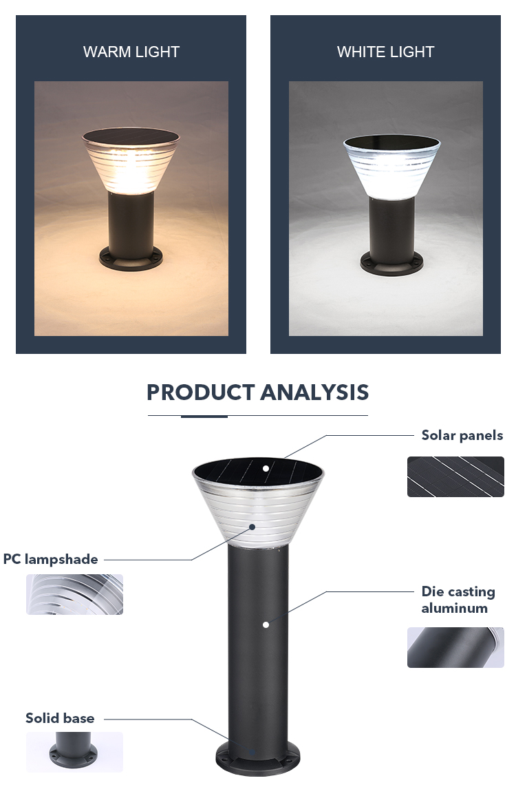 Water Resistant LED Solar Lawn Light , Solar Pathway Lamps For Courtyards Villas