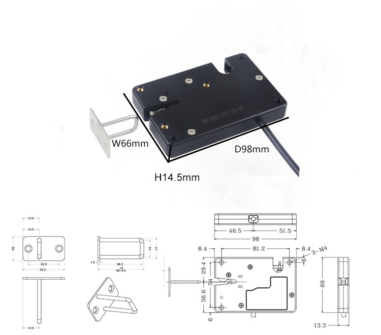 220mA Storage Cabinet Lock , Waterproof IP66 Package Box Lock