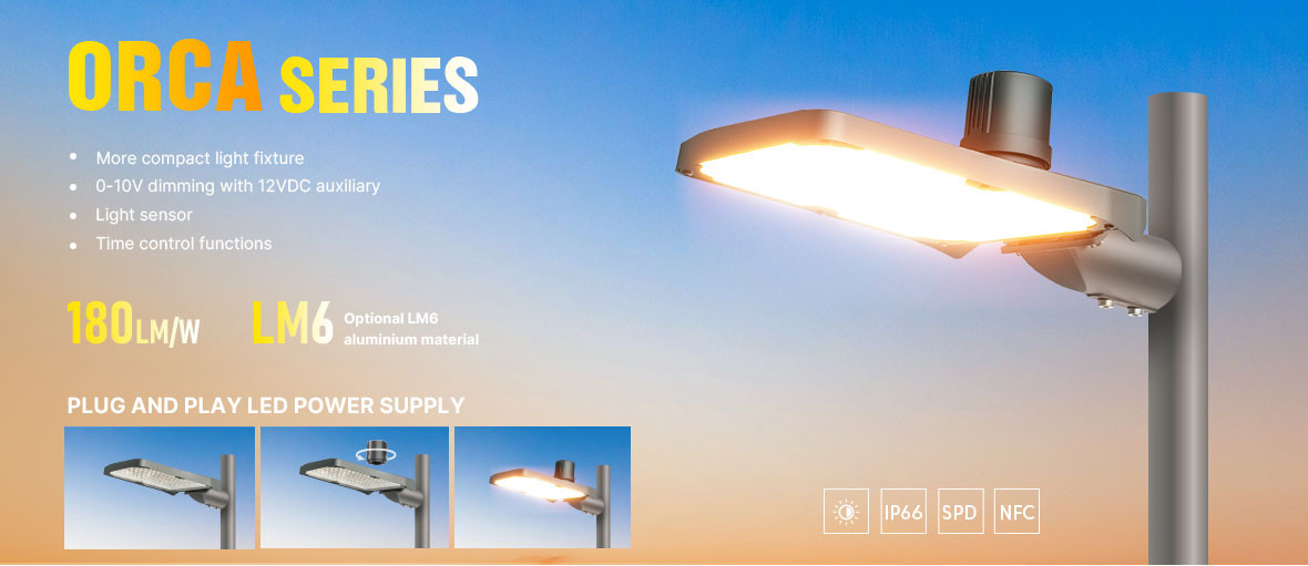 High Lumen Street Light Plug and Play LED Power Supply with 6KV Surge Protection Cri ≥70 Beam Angle Type2/Type3/Type