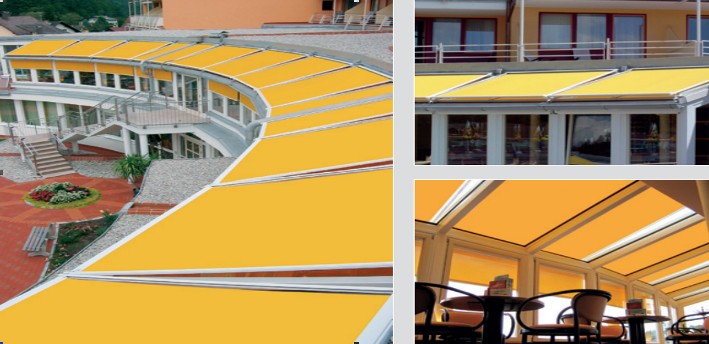 Heavy Duty Retractable Roof Awning Remote Motor Sunshade Waterproof Retractable Pergola Awnings