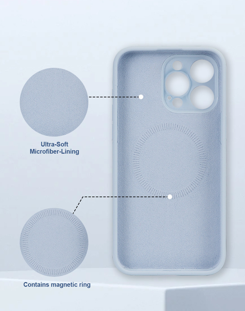 Custom Magnetic Silicone Phone Case Waterproof For IPhone 16 15 Pro Max