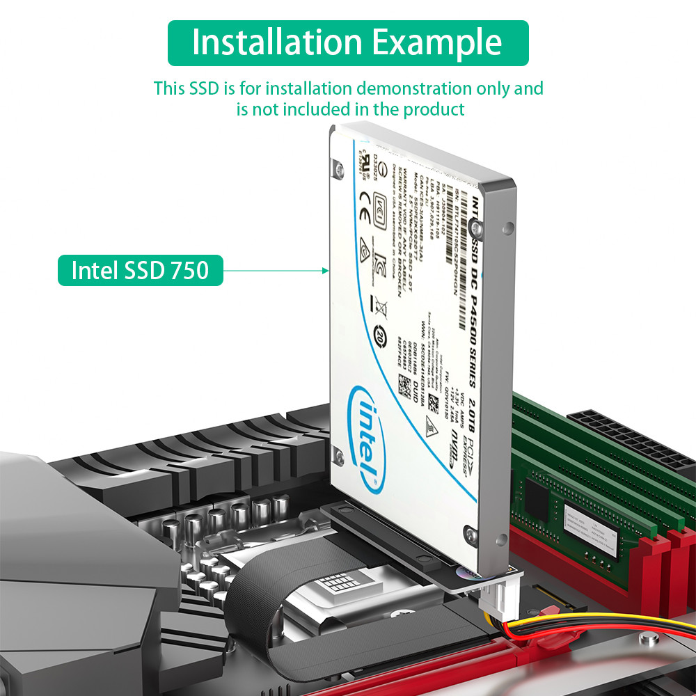 90 Degree U.2 SFF-8639 U2 Connector To NGFF M.2 Key-M Interface Converter Card Extension Cable With SATA15PIN Power Cord
