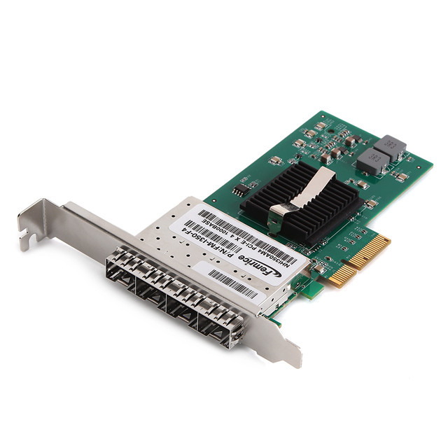 Femrice 1000Mbps Quad Port Gigabit Ethernet Server Network Adapter PCIe x4 Intel I350 Gigabit Network Interface Card