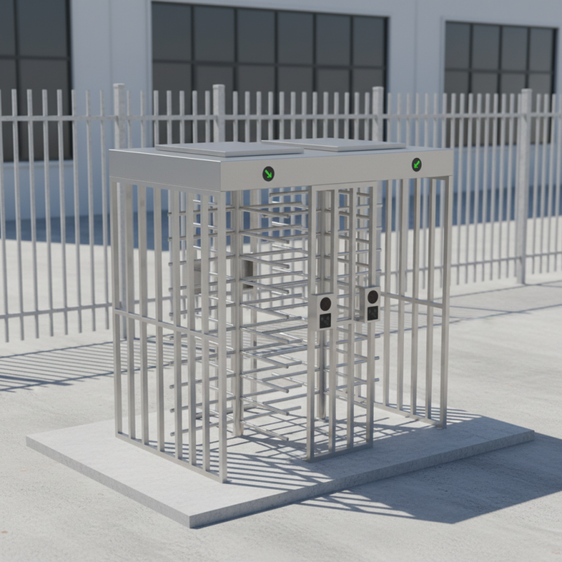 Durable 304 Stainless Steel Full Height Turnstile Gate with 5 Million Cycles and 620mm Channel Width for Secure Access Control