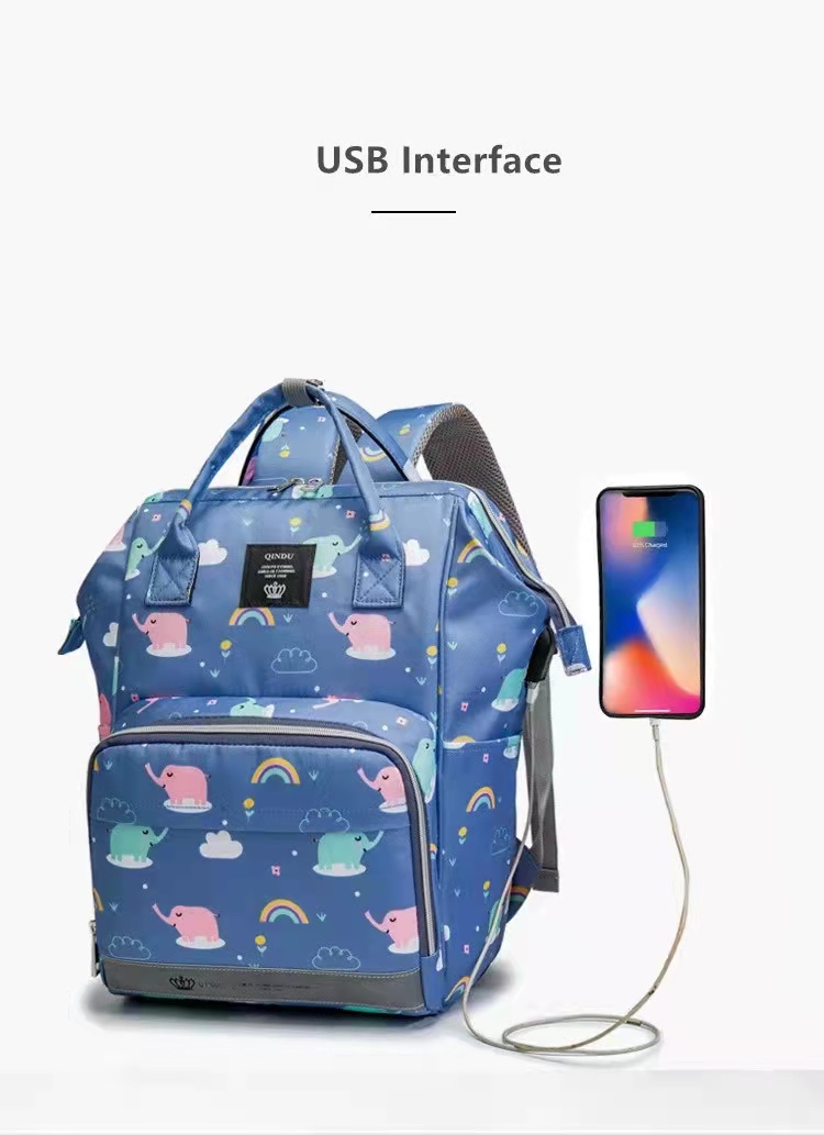 Waterproof Large Capacity Maternity Diaper Bag Mommy Bag Multifunctional Nappy Backpack With Stroller Strap For Mom&Dad