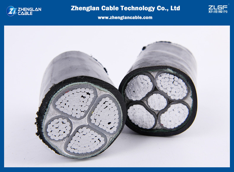 AL/CU Low Smoke Zero 3C Power Cable , PVC Insulated PVC Sheathed Cable 0.6/1KV (Unarmoured)（PVC/LSZH/NYY/N2XY)