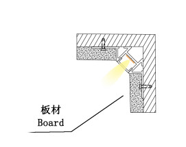 59*17mm Plaster in LED Channel Drywall Gypsum Profile Dimmer With Sense