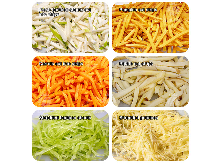 Cafeteria 0.75KW Vegetable Processing Machine Ginger Slicing Equipment