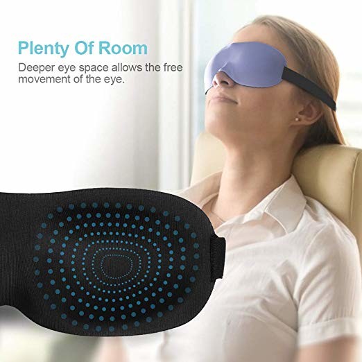 3D Contoured Memory Foam Eye Mask For Sleeping 100% Block Out Light