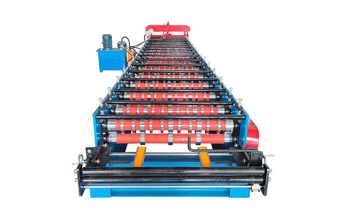 Steel 0.3-0.8mm Thickness Roofing Sheet Roll Forming Machine With Plc Control System