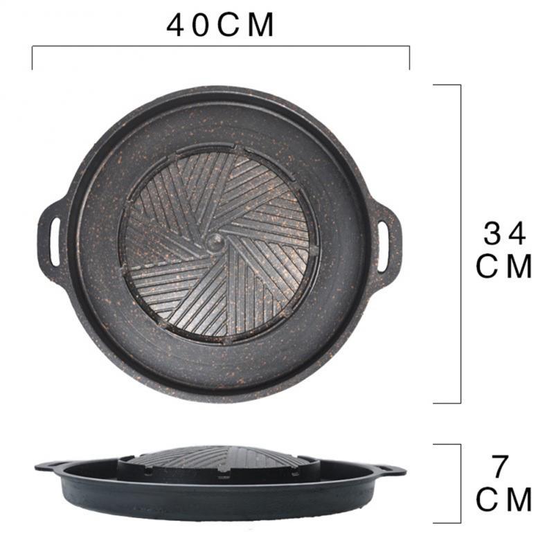 Korean Style Square Stovetop Grill Pan Aluminum Non Stick Smokeless Barbecue Stovetop Plate
