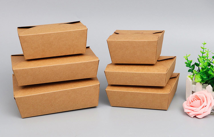 Folding Takeaway Food Boxes Environmental Protection Various Size Available