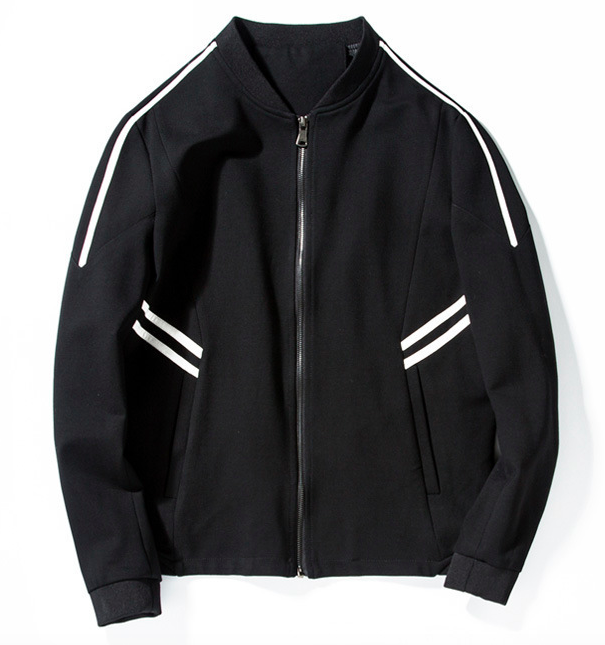 2019 Fashion Embossed Varsity Mens Flight Jacket Windproof For Spring Autumn