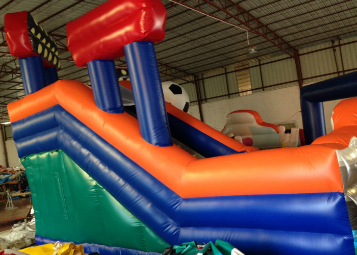 Inflatable Fun City Football Games Theme For Amusement Park / Big Party Inflatable Fun Factory