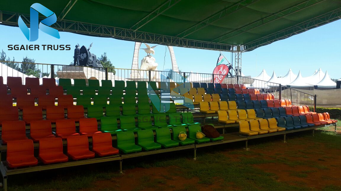 Strong Modular Stadium Steel Grandstand Layer Structure For Sports Events
