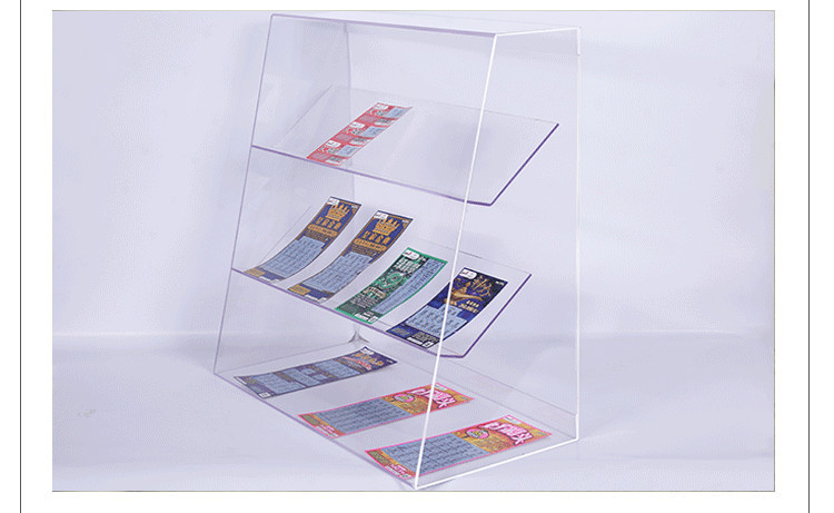 Acrylic Slant-Front Locking Display Case With 3 Angled Shelves