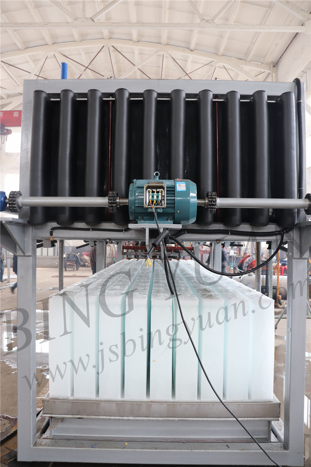 SUS304 Staineless Steel 10 Ton 5KG Block Ice Maker Machine , Ice Plant Machinery
