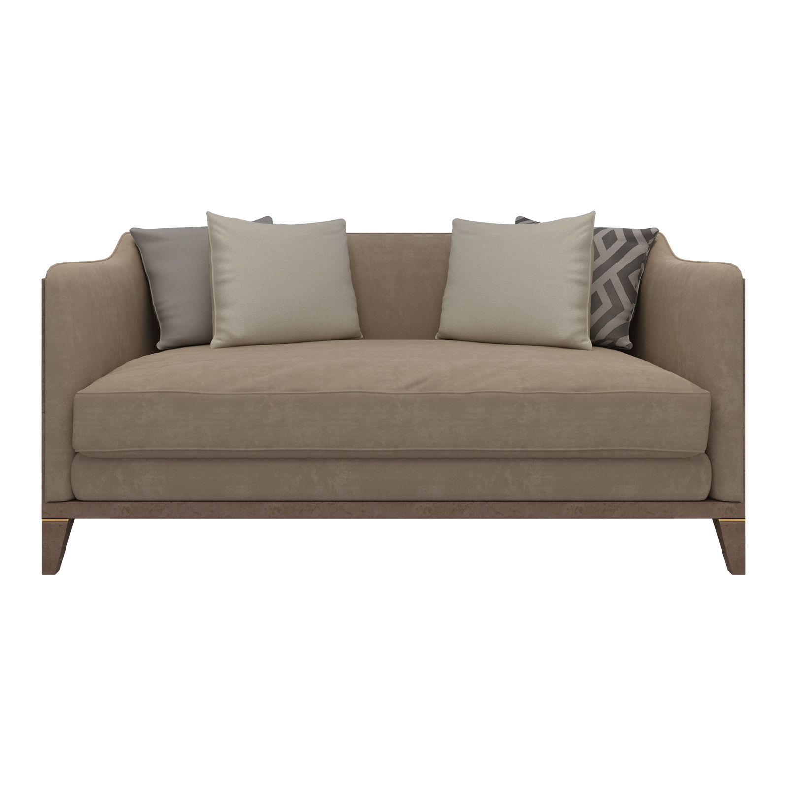 Hotel Lobby furniture modern Chinese style Solid wood Sofa set used Grey fabric cloth seating