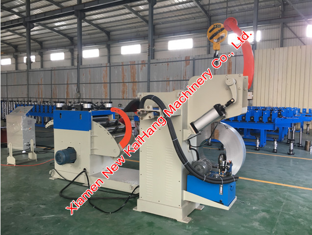3MT Capacity 2 In 1 Un-Coiler Un Winder With Hydraulic Pack 12 Months Warranty