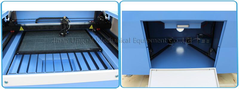 Double working table ( honey comb and knife strip) & auto lifting table