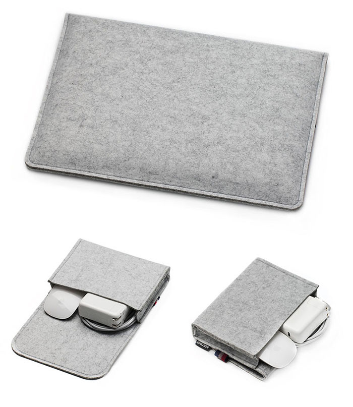 Most Popular Trendy Concise Style felt laptop bag , Business Briefcase Fashion Felt Notebook Case