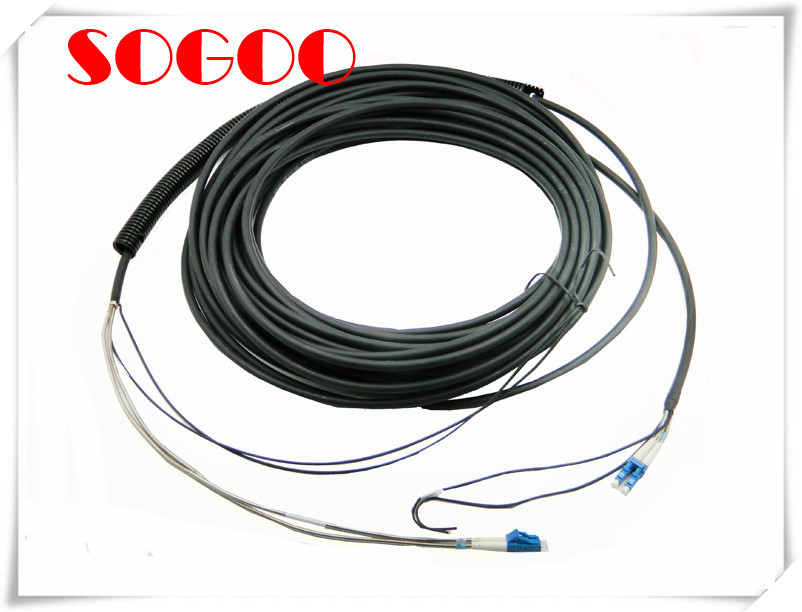 75M CPRI Fiber Cable 2 Cores DLC SM / MM With Both End Socket Protection