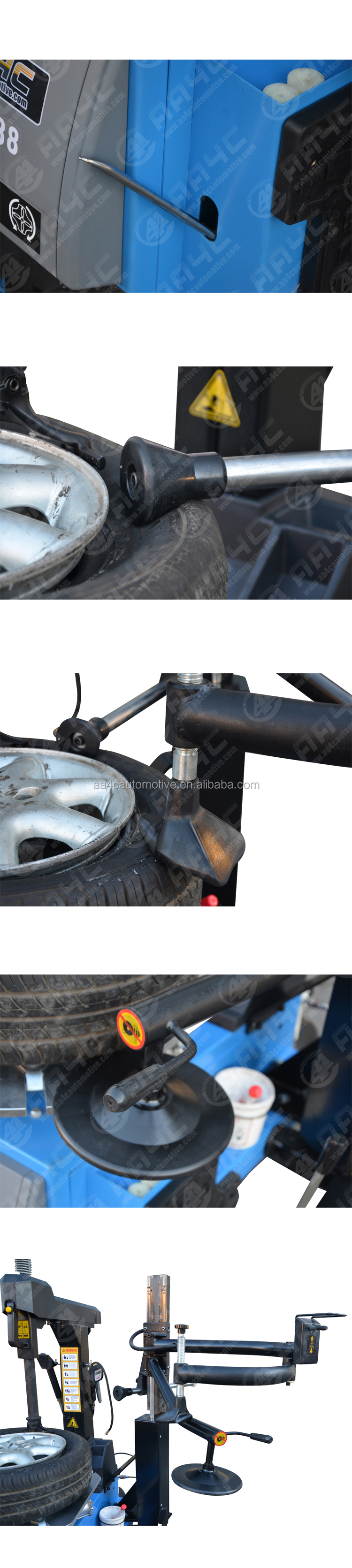 1.1KW Fully Automatic Tire Changer Machine With Back Titling Column