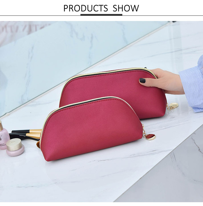 Small Pure Color Makeup Pouch Travel Bags For Toiletries Waterproof