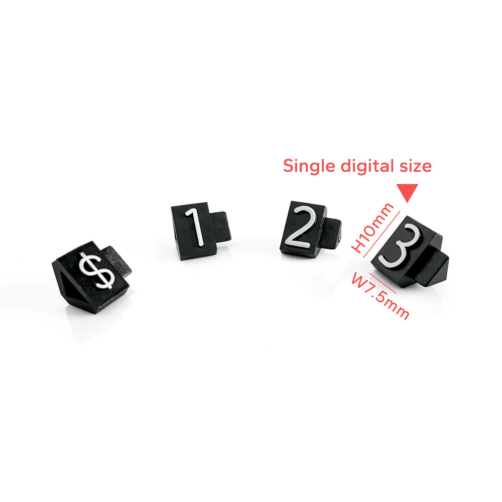 Triangular price cubes L 10*7.5mm 130 pieces per pack USD for jewellery