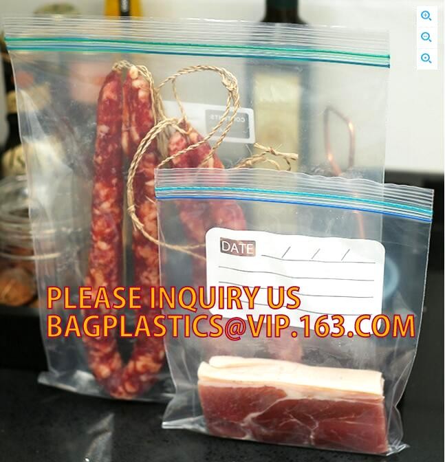 waterproof various color ldpe custom plastic k bag, LDPE zipper freezer bags with box, waterproof Slider zipper ba