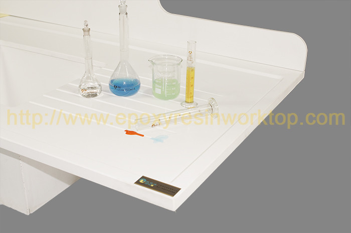 White Epoxy Resin Laboratory Bench Top Chemical Resistance For Testing Center