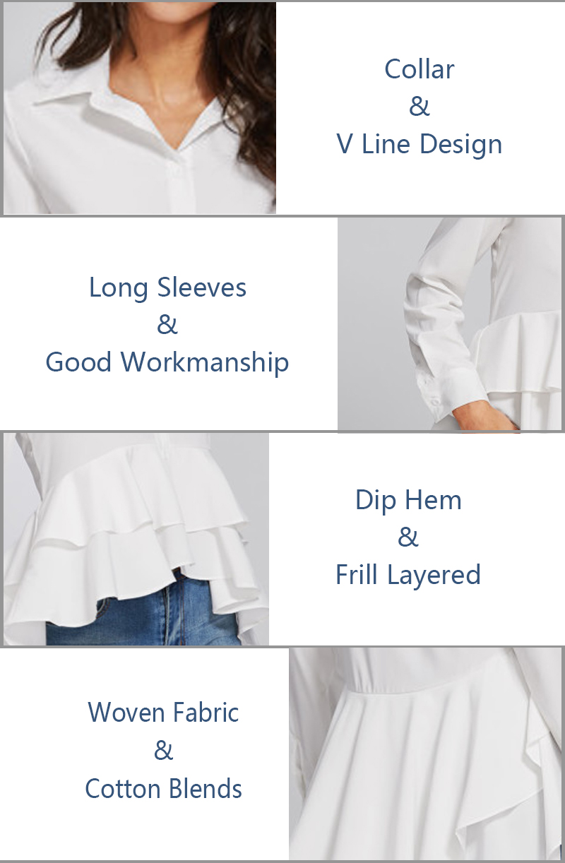Plus Size Women Clothing Office Latest Blouse Designs