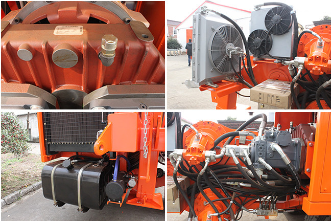 Tension Stringing Of 4 Bundle Conductor Hydraulic Cable Puller Cummins Engine