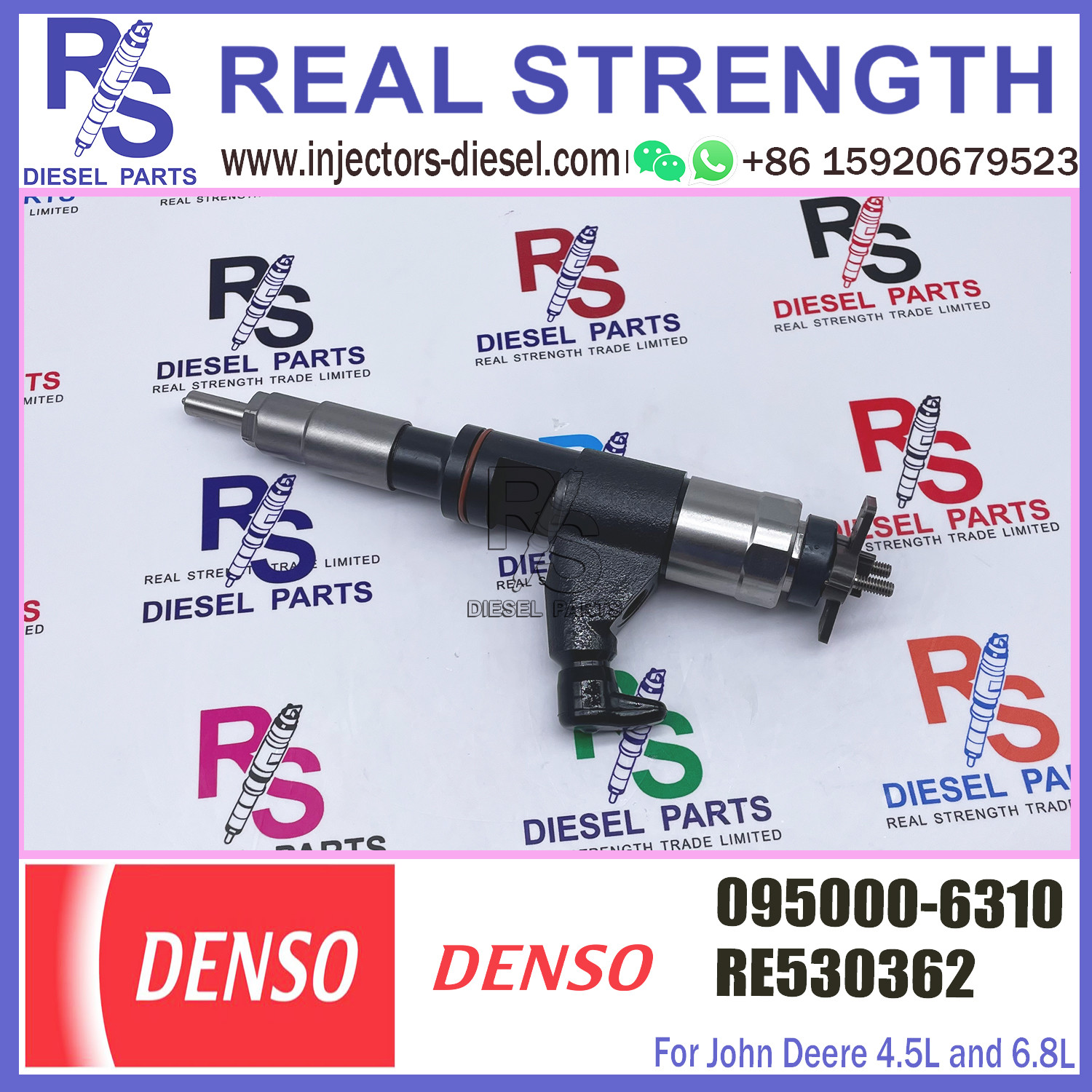 Injector 095000-6310 RE530362 Common Rail Injector 095000-6310 For Diesel Engine