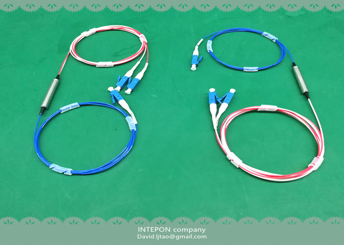 WDM filter, 40dB transmission isolation, transmit 1550nm, reflect 1310 &1490nm, LC/PC connector.