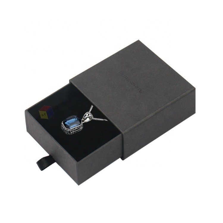 Handmade Jewelry Paper Box Recyclable Cardboard Ring Box Hot Stamp