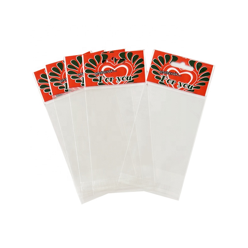 Custom Clothing Opp Header Bag With Clear Hang Hole And Personalized Printing