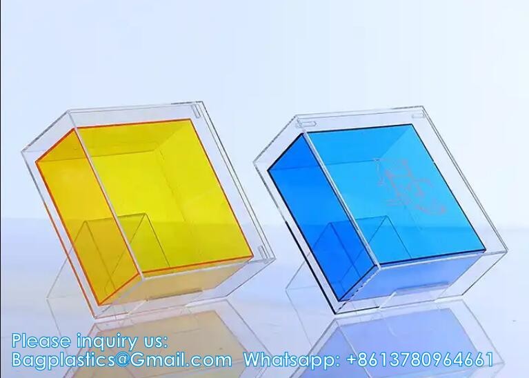 Wholesale Color Acrylic Transparent Box Double Layer Plexiglass Storage Box Bridesmaid Accompanied Gift Box