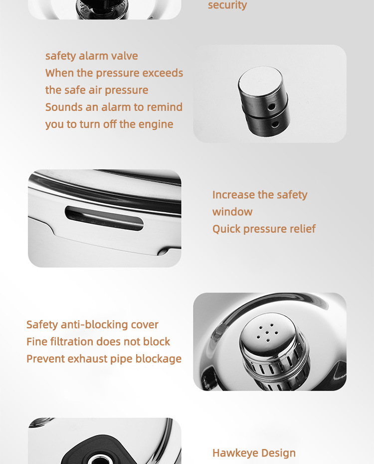 304 Stainless Steel Rice Cooker 18 - 24cm Multifunctional Induction Pressure Cooker