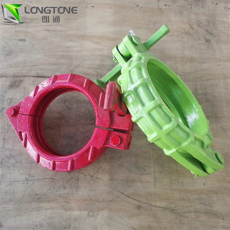 LONGTONE Concrete Pump Clamp Casted Painting Metal Snap Clamps 40Cr Steel OEM