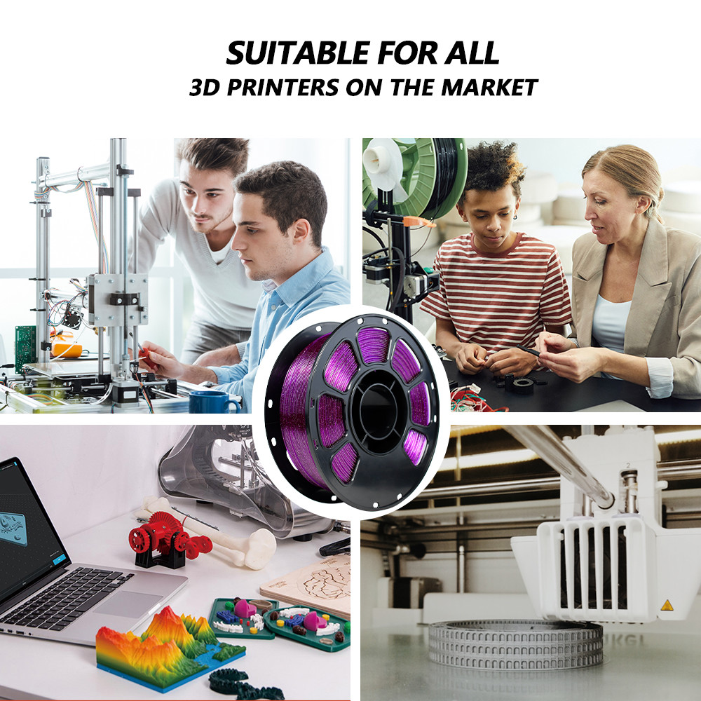 3D Printing Filament 1.75mm Flash Point Purple -Red PETG Filament